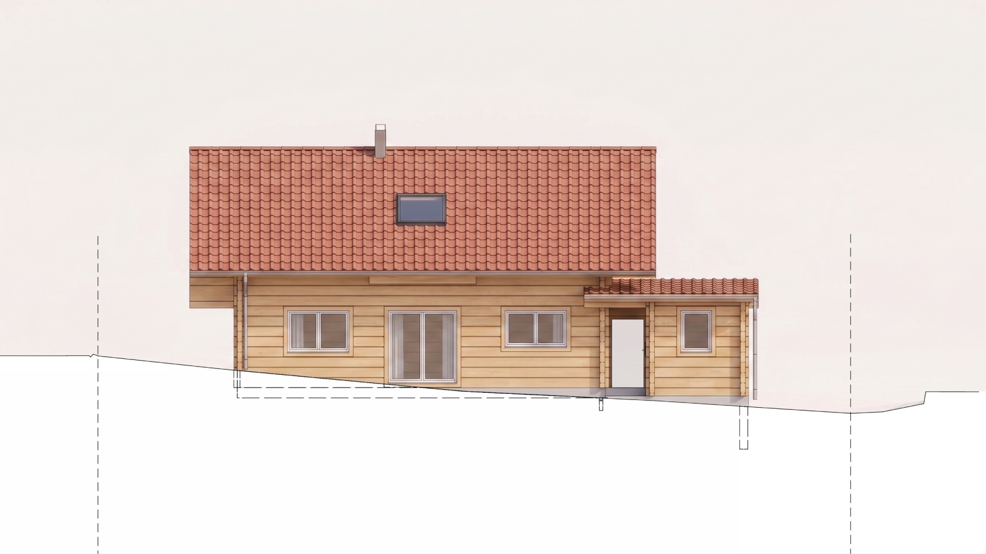 Blockhaus Ellrich 5 Nordansicht des Blockhauses Ellrich