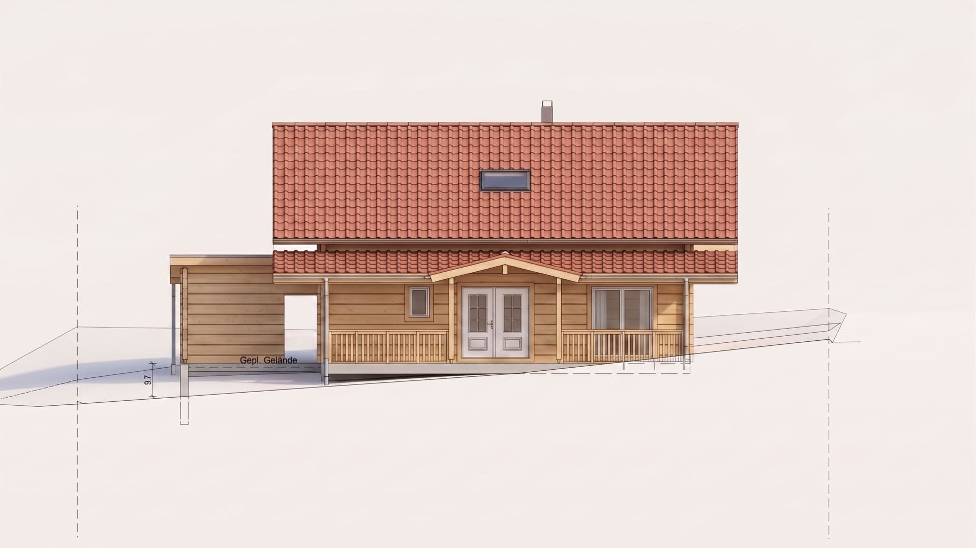 Blockhaus Ellrich 6 Suedansicht des Blockhauses Ellrich