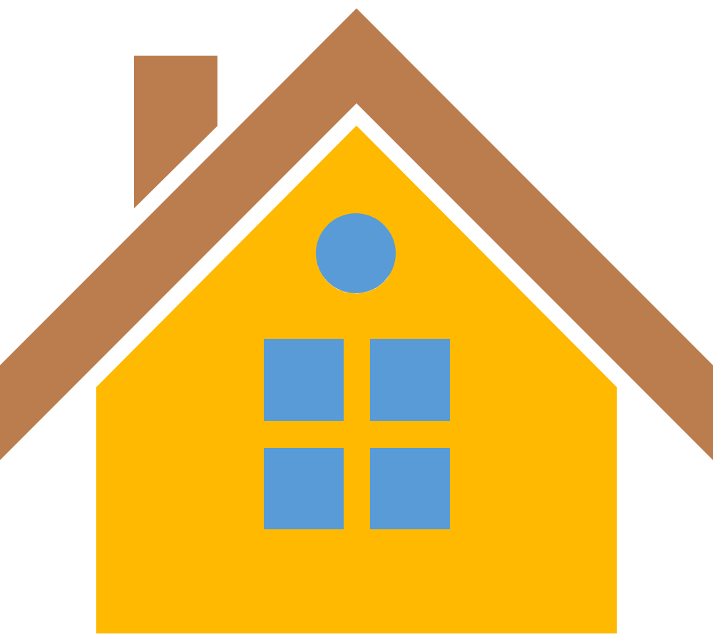 Icon eines FINNHOLZ Blockhauses in Gelb mit modernem Design, das die Qualität und den Stil der FINNHOLZ Holzhäuser repräsentiert.